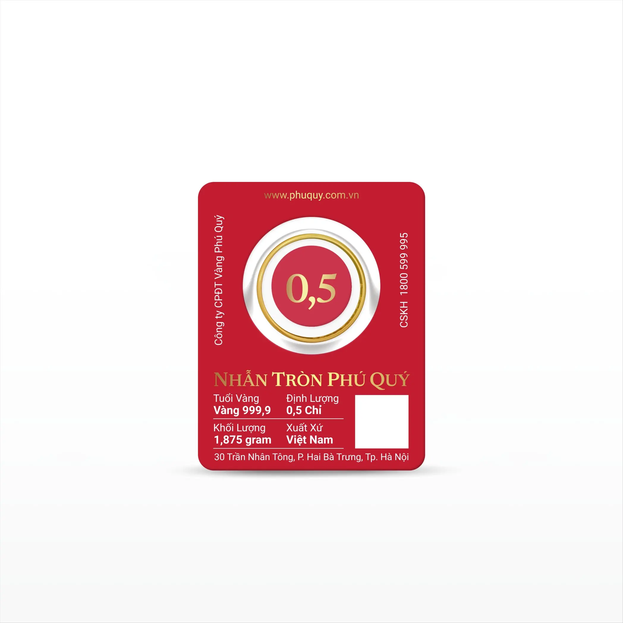 Nhẫn tròn trơn 999.9 (0.5) - Ảnh 2